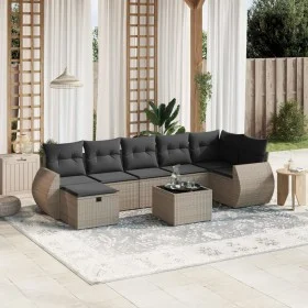 Set de sofás de jardín 8 pzas y cojines ratán sintético gris by , Garden sets - Ref: Foro24-3264136, Price: 495,20 €, Discoun...