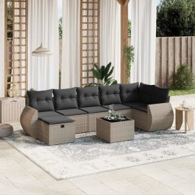 Set de sofás de jardín 8 pzas y cojines ratán sintético gris von , Gartensets - Ref: Foro24-3264136, Preis: 493,85 €, Rabatt: %