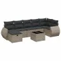 Set de sofás de jardín 8 pzas y cojines ratán sintético gris by , Garden sets - Ref: Foro24-3264136, Price: 495,20 €, Discoun...