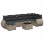 Set de sofás de jardín 8 pzas y cojines ratán sintético gris von , Gartensets - Ref: Foro24-3264136, Preis: 493,85 €, Rabatt: %