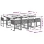 Set de comedor de jardín 9 pzas y cojines ratán sintético negro by , Garden sets - Ref: Foro24-3211278, Price: 572,56 €, Disc...
