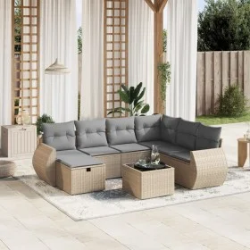 Juego de sofás jardín con cojines beige mezcla 8 pzas ratán PE by , Garden sets - Ref: Foro24-3264155, Price: 521,43 €, Disco...