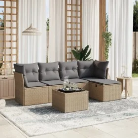 Juego de sofás jardín con cojines beige mezcla 6 pzas ratán PE by , Garden sets - Ref: Foro24-3263145, Price: 338,15 €, Disco...