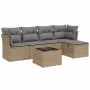 Juego de sofás jardín con cojines beige mezcla 6 pzas ratán PE by , Garden sets - Ref: Foro24-3263145, Price: 338,15 €, Disco...