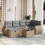 Juego de sofás jardín con cojines beige mezcla 7 pzas ratán PE by , Garden sets - Ref: Foro24-3264115, Price: 443,80 €, Disco...