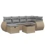 Juego de sofás jardín con cojines beige mezcla 7 pzas ratán PE von , Gartensets - Ref: Foro24-3264115, Preis: 457,34 €, Rabat...