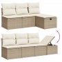 Set de sofás de jardín 9 pzas con cojines ratán sintético beige von , Gartensets - Ref: Foro24-3264873, Preis: 568,20 €, Raba...