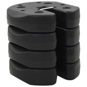 Placas de peso para cenador 4 uds hormigón negro 220x50 mm de vidaXL, Pesos para cenadores - Ref: Foro24-45210, Precio: 38,09...