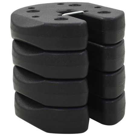 Placas de peso para cenador 4 uds hormigón negro 220x50 mm de vidaXL, Pesos para cenadores - Ref: Foro24-45210, Precio: 38,09...