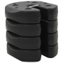 Placas de peso para cenador 4 uds hormigón negro 220x50 mm de vidaXL, Pesos para cenadores - Ref: Foro24-45210, Precio: 38,09...