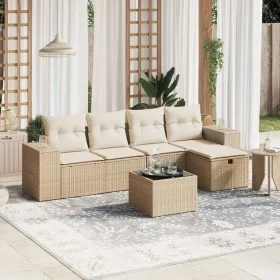 Juego de sofás jardín con cojines 6 pzas ratán sintético beige von , Gartensets - Ref: Foro24-3264404, Preis: 410,18 €, Rabat...