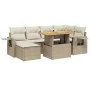 Set sofás de jardín 7 piezas y cojines ratán sintético beige von , Gartensets - Ref: Foro24-3275704, Preis: 539,09 €, Rabatt: %