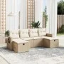 Juego de sofás jardín con cojines 6 pzas ratán sintético beige von , Gartensets - Ref: Foro24-3263854, Preis: 410,59 €, Rabat...