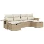 Juego de sofás jardín con cojines 6 pzas ratán sintético beige von , Gartensets - Ref: Foro24-3263854, Preis: 410,59 €, Rabat...