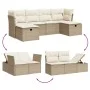 Juego de sofás jardín con cojines 6 pzas ratán sintético beige von , Gartensets - Ref: Foro24-3263854, Preis: 410,59 €, Rabat...