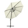 Cantilever parasol with pole and LED lights sand 300 cm by vidaXL, Umbrellas - Ref: Foro24-312328, Price: 165,52 €, Discount: %