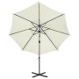 Cantilever parasol with pole and LED lights sand 300 cm by vidaXL, Umbrellas - Ref: Foro24-312328, Price: 165,52 €, Discount: %