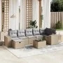 Juego de sofás jardín con cojines beige mezcla 8 pzas ratán PE by , Garden sets - Ref: Foro24-3264465, Price: 509,07 €, Disco...