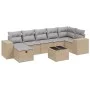 Juego de sofás jardín con cojines beige mezcla 8 pzas ratán PE by , Garden sets - Ref: Foro24-3264465, Price: 509,07 €, Disco...