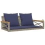 Banco columpio con cojines ratán sintético gris 109x62x40 cm by , garden benches - Ref: Foro24-368159, Price: 128,64 €, Disco...