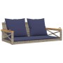 Banco columpio con cojines ratán sintético gris 109x62x40 cm von , Gartenbänke - Ref: Foro24-368159, Preis: 120,96 €, Rabatt: %