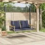 Banco columpio con cojines ratán sintético gris 109x62x40 cm by , garden benches - Ref: Foro24-368159, Price: 128,64 €, Disco...