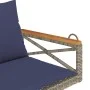 Banco columpio con cojines ratán sintético gris 109x62x40 cm by , garden benches - Ref: Foro24-368159, Price: 128,64 €, Disco...
