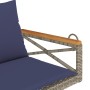 Banco columpio con cojines ratán sintético gris 109x62x40 cm von , Gartenbänke - Ref: Foro24-368159, Preis: 120,96 €, Rabatt: %