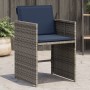 Sillones de jardín con cojines 4 uds ratán sintético gris by , Garden chairs - Ref: Foro24-4007462, Price: 171,06 €, Discount: %