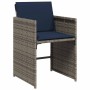 Sillones de jardín con cojines 4 uds ratán sintético gris by , Garden chairs - Ref: Foro24-4007462, Price: 171,06 €, Discount: %