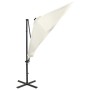 Cantilever parasol with pole and LED lights sand 300 cm by vidaXL, Umbrellas - Ref: Foro24-312328, Price: 165,52 €, Discount: %