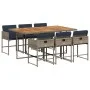 Set comedor jardín 7 pzas y cojines ratán sintético gris von , Gartensets - Ref: Foro24-3278044, Preis: 572,16 €, Rabatt: %