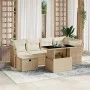 Set sofás de jardín 7 piezas y cojines ratán sintético beige by , Garden sets - Ref: Foro24-3274658, Price: 526,28 €, Discoun...