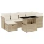 Set sofás de jardín 7 piezas y cojines ratán sintético beige by , Garden sets - Ref: Foro24-3274658, Price: 526,28 €, Discoun...