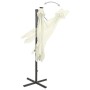 Cantilever parasol with pole and LED lights sand 300 cm by vidaXL, Umbrellas - Ref: Foro24-312328, Price: 165,52 €, Discount: %