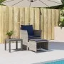 Sillón de jardín con reposapiés ratán sintético gris von , Gartensets - Ref: Foro24-368623, Preis: 120,95 €, Rabatt: %