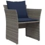Sillón de jardín con reposapiés ratán sintético gris von , Gartensets - Ref: Foro24-368623, Preis: 120,95 €, Rabatt: %