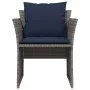 Sillón de jardín con reposapiés ratán sintético gris von , Gartensets - Ref: Foro24-368623, Preis: 120,95 €, Rabatt: %