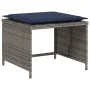 Sillón de jardín con reposapiés ratán sintético gris von , Gartensets - Ref: Foro24-368623, Preis: 120,95 €, Rabatt: %