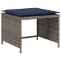 Sillón de jardín con reposapiés ratán sintético gris von , Gartensets - Ref: Foro24-368623, Preis: 122,96 €, Rabatt: %