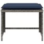 Sillón de jardín con reposapiés ratán sintético gris von , Gartensets - Ref: Foro24-368623, Preis: 120,95 €, Rabatt: %