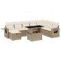 Set de sofás de jardín 9 pzas con cojines ratán sintético beige von , Gartensets - Ref: Foro24-3275028, Preis: 624,93 €, Raba...