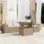 Juego de sofás jardín con cojines 6 pzas ratán sintético beige by , Garden sets - Ref: Foro24-3275288, Price: 461,07 €, Disco...