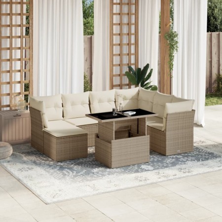 Set de sofás de jardín y cojines 8 piezas ratán sintético beige von , Gartensets - Ref: Foro24-3266758, Preis: 541,63 €, Raba...