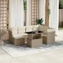 Set de sofás de jardín y cojines 8 piezas ratán sintético beige von , Gartensets - Ref: Foro24-3266758, Preis: 552,04 €, Raba...