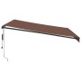 Toldo retráctil automático marrón 400x300 cm by , Awnings - Ref: Foro24-3310210, Price: 380,44 €, Discount: %