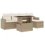 Juego de sofás jardín con cojines 6 pzas ratán sintético beige by , Garden sets - Ref: Foro24-3267238, Price: 429,40 €, Disco...