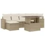 Set sofás de jardín 7 piezas y cojines ratán sintético beige von , Gartensets - Ref: Foro24-3267418, Preis: 523,51 €, Rabatt: %