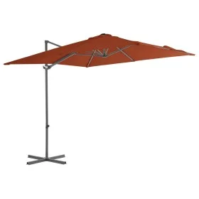 Ampelschirm mit terrakottafarbenem Stahlmast 250x250 cm von vidaXL, Sonnenschirme - Ref: Foro24-312309, Preis: 110,44 €, Raba...