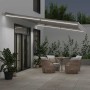 Toldo retráctil manual con luces LED antracita blanco 600x300cm by , Awnings - Ref: Foro24-3215790, Price: 523,87 €, Discount: %